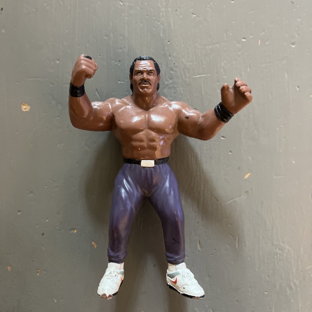 VINTAGE 1990 BUTCH REED WCW GALOOB WRESTLING ACTION FIGURE W/ NIKE SWOOSH